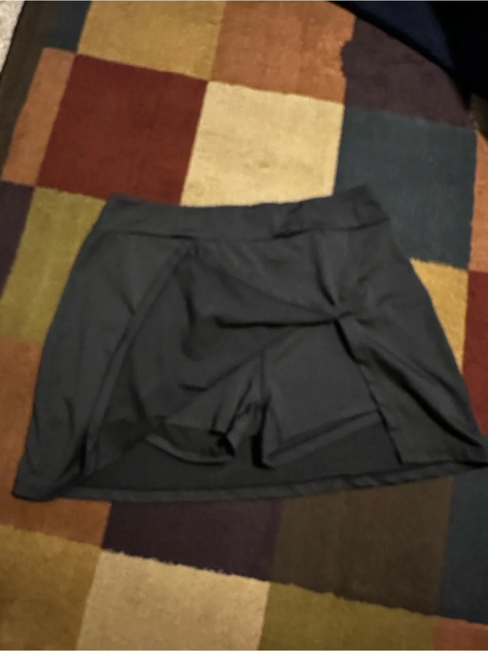 SHEIN Black Wrap-Style Skort
